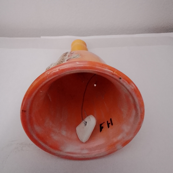 Orange Owl Signed Decorative Bell - Picture 2 of 3